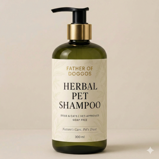 Father of Doggos Herbal Pet Shampoo - Vet-Approved, Soap-Free for Dogs & Cats, 300ml
