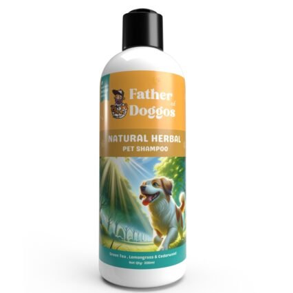 A gentle herbal shampoo for dogs that soothes and cleanses naturally.