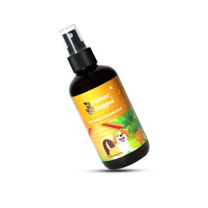 A pet-safe odour remover spray that eliminates unpleasant smells.